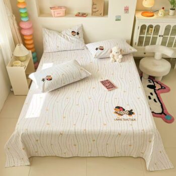 Thick pure cotton cartoon all-season bed sheet for home use