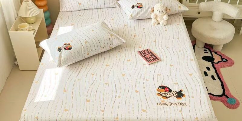 Thick pure cotton cartoon all-season bed sheet for home use