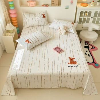 Thick pure cotton cartoon all-season bed sheet for home use