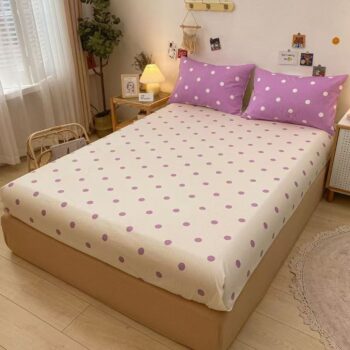 Thick non-slip pure cotton kids fitted sheet for children’s beds