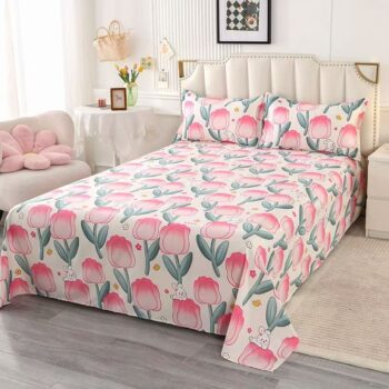 Thick durable printed home bed sheet for daily use