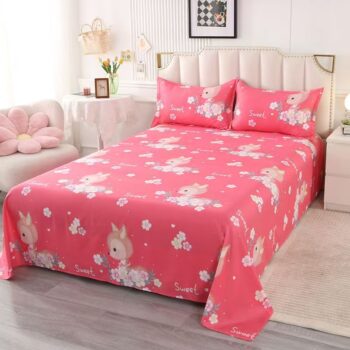 Thick durable printed home bed sheet for daily use