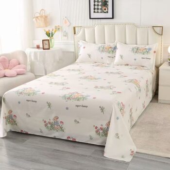 Thick durable printed home bed sheet for daily use