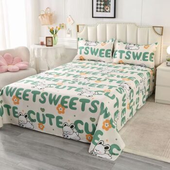 Thick durable printed home bed sheet for daily use