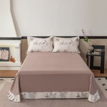 Thick pure cotton warm bed sheet for autumn and winter use