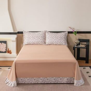 Thick pure cotton warm bed sheet for autumn and winter use