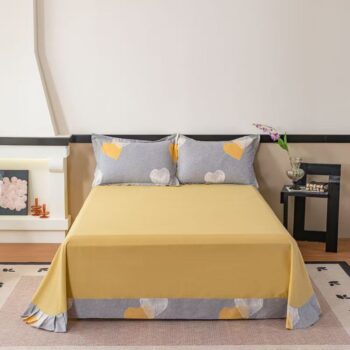 Thick pure cotton warm bed sheet for autumn and winter use