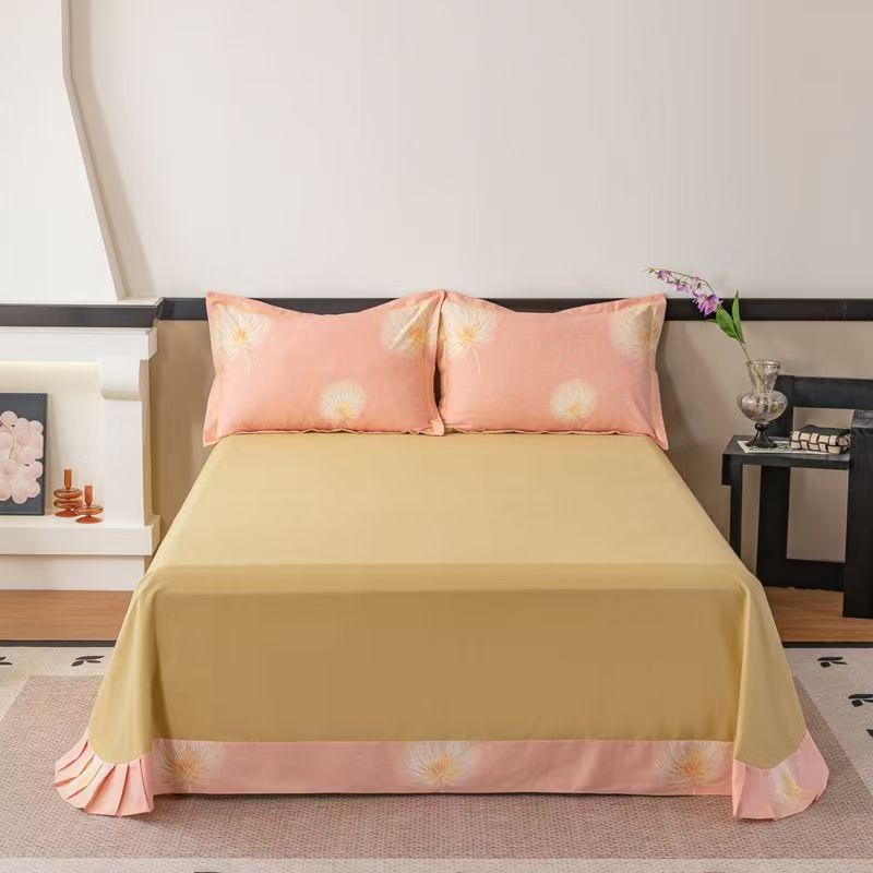 Thick pure cotton warm bed sheet for autumn and winter use