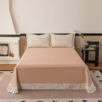 Thick pure cotton warm bed sheet for autumn and winter use