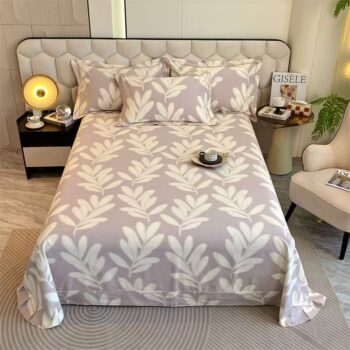 Thick warm pure cotton bed sheet for cozy home use