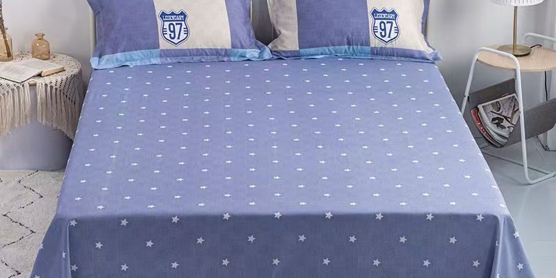 Thickened soft cotton bed sheet for single and double beds