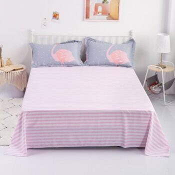 Thickened soft cotton bed sheet for single and double beds