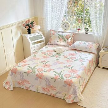 Warm pure cotton bed sheet for comfortable home bedding
