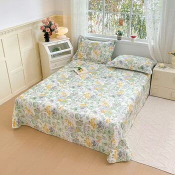 Warm pure cotton bed sheet for comfortable home bedding