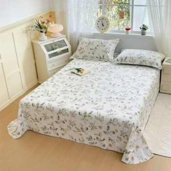 Warm pure cotton bed sheet for comfortable home bedding
