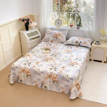 Warm pure cotton bed sheet for comfortable home bedding