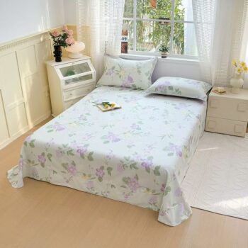 Warm pure cotton bed sheet for comfortable home bedding