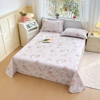 Warm pure cotton bed sheet for comfortable home bedding