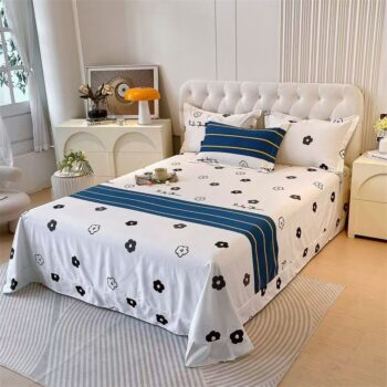 Thick warm cotton printed winter bed sheet for cozy homes