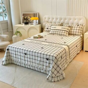 Thick warm cotton printed winter bed sheet for cozy homes