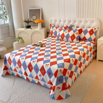 Thick warm cotton printed winter bed sheet for cozy homes