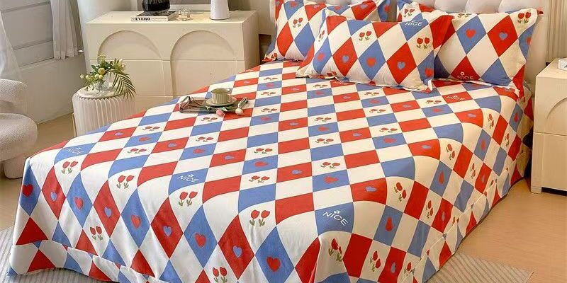 Thick warm cotton printed winter bed sheet for cozy homes