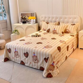 Thick warm cotton printed winter bed sheet for cozy homes
