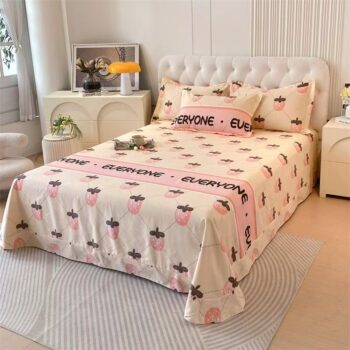 Thick warm cotton printed winter bed sheet for cozy homes